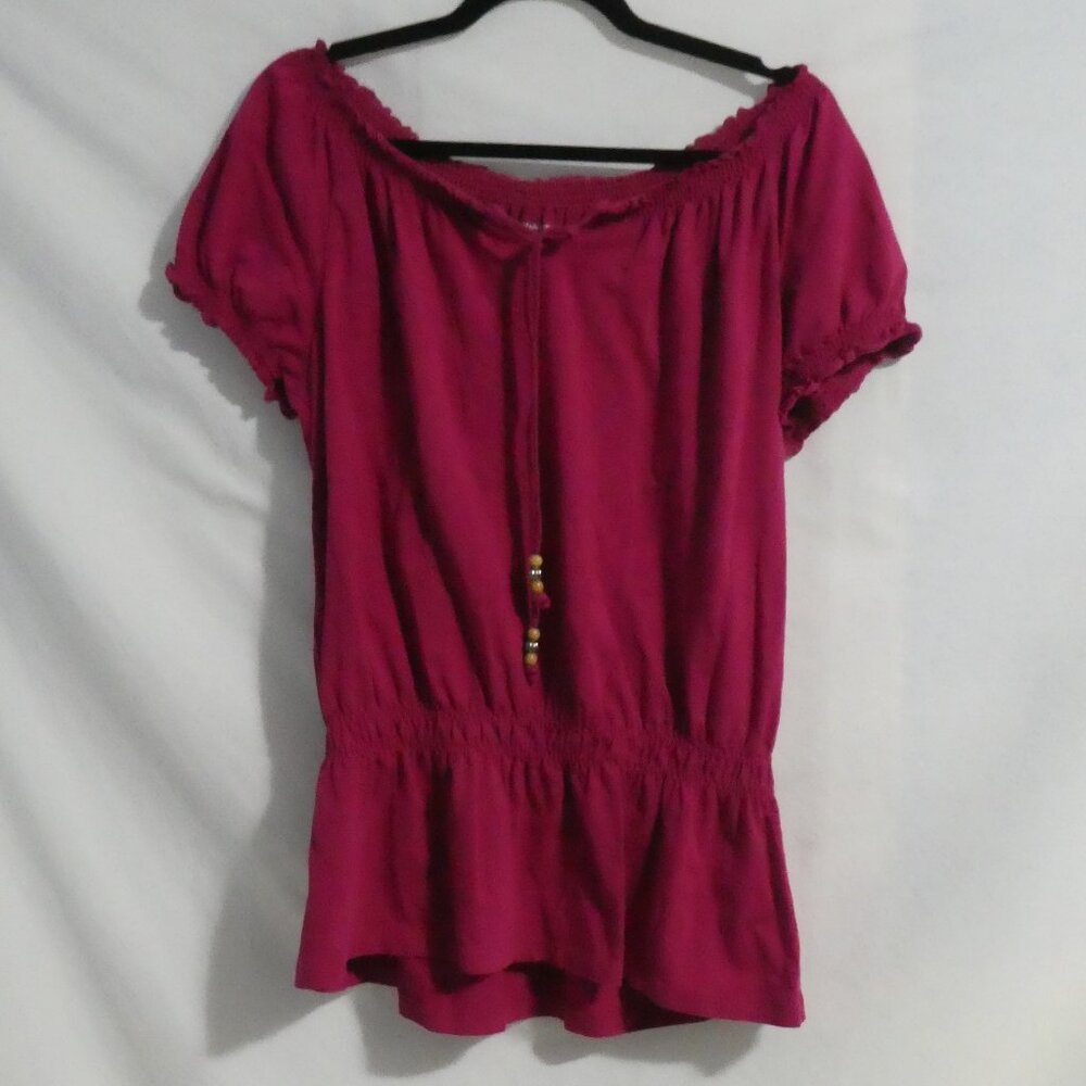 CROFT & BARROW Stretch | large | Women's Pink Blouse